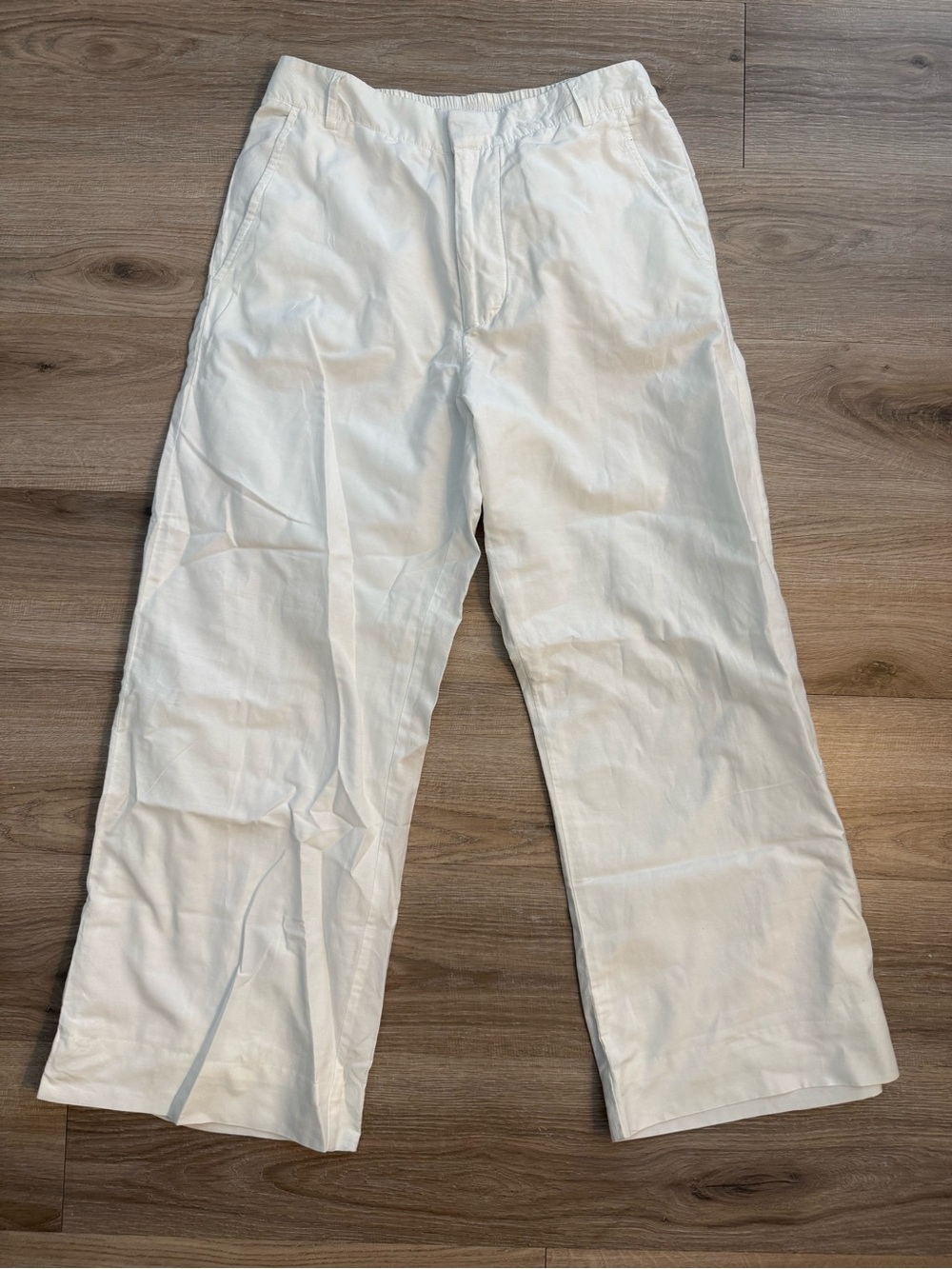 Roller Rabbit White Wide Leg Cropped Pants Size XS